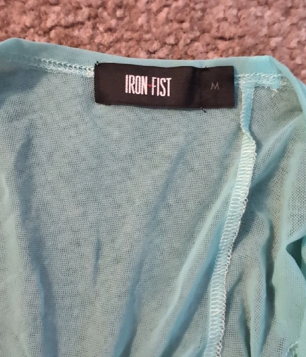 Mesh Turquoise Mermaid Shell Top - Picture 2 of 3